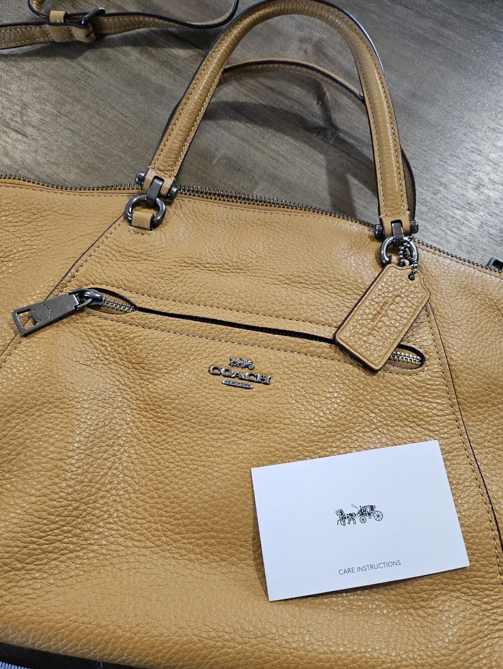 Coach Pebble Leather Prairie Satchel Bag